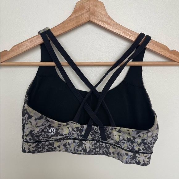 Lulu Energy Bra Crosscourt Petal Black Clarity Yellow / Black - Picture 6 of 8